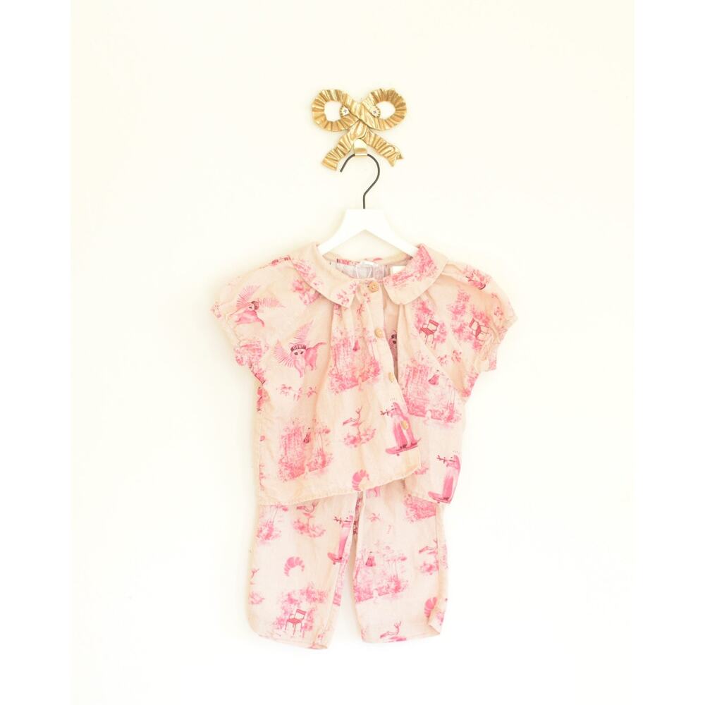 Oeuf 2-Piece Toile De Jouy Set / 18-24 months